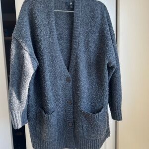 Banana Republic Relaxed Boyfriend Cardigan Sweater Charcoal Grey Women’s Large